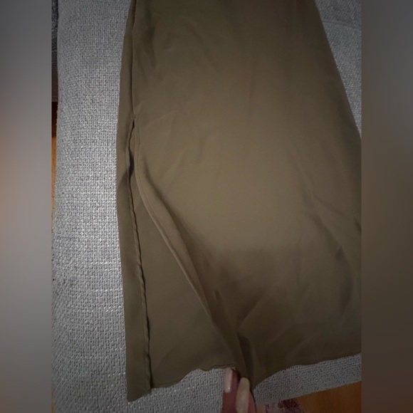 Zara Olive Green Shoulder Pad Midi Dress – Size Small – Ref. 3897/162 - Picture 13 of 14